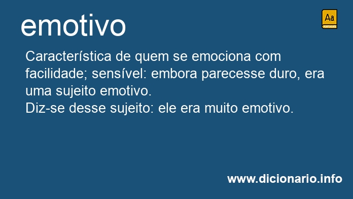 Significado de emotivos