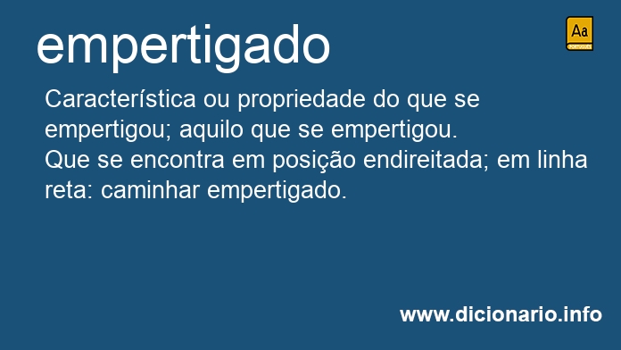 Significado de empertigada