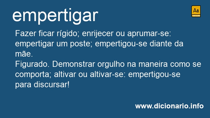 Significado de empertigar