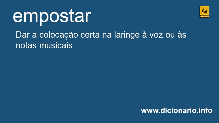 Significado de empostar