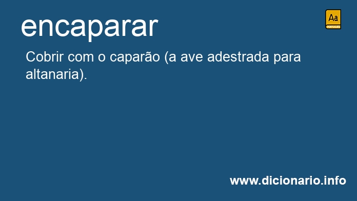 Significado de encaparar