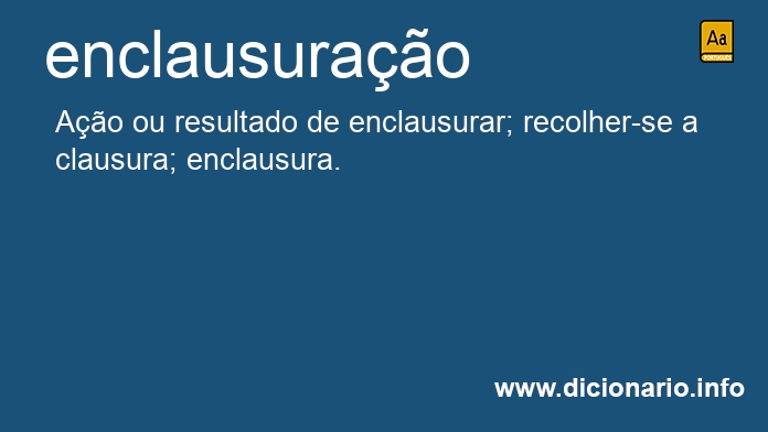 Significado de enclausurao