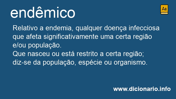 Significado de endmicos