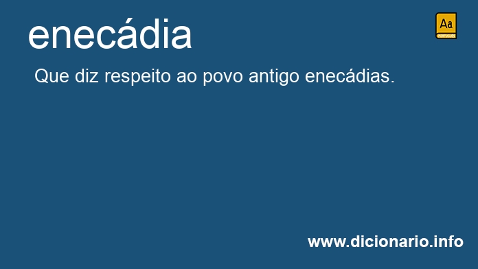 Significado de enecdia