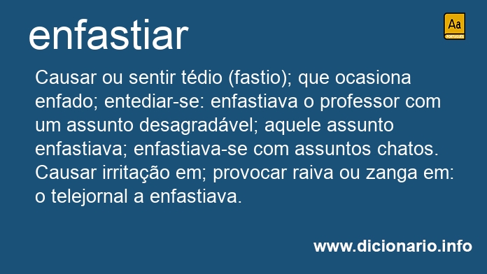 Significado de enfastiramos