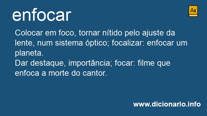 Significado de enfocaro