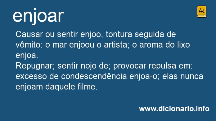 Significado de enjoarei