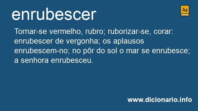 Significado de enrubescem