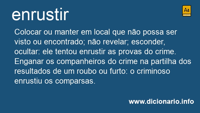 Significado de enrustirs