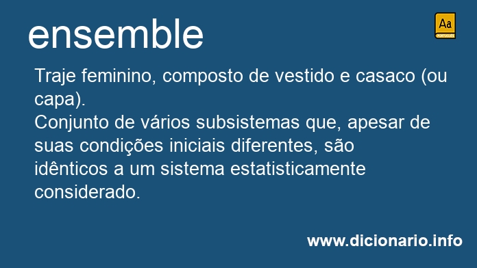 Significado de ensemble