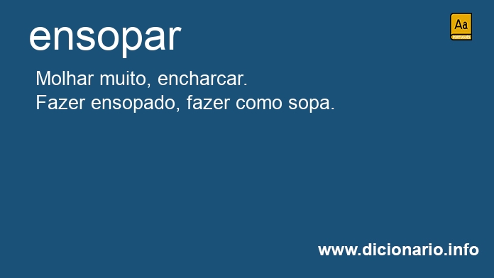 Significado de ensoparo