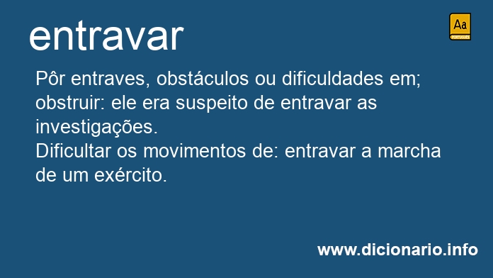 Significado de entravarei