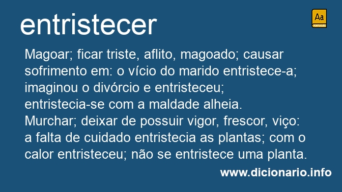 Significado de entristeas