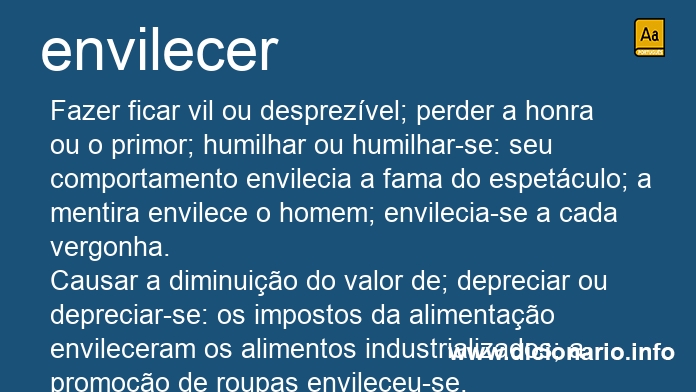 Significado de envilecers