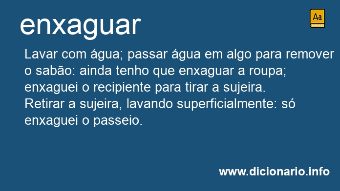 Significado de enxaguei