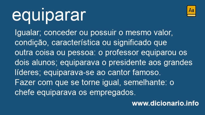 Significado de equipararem