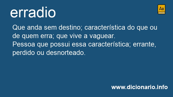 Significado de erradios