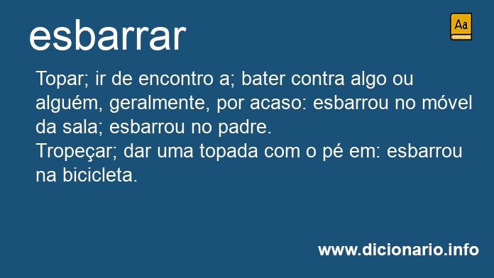 Significado de esbarrava