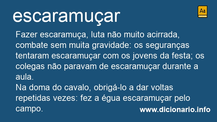 Significado de escaramuas