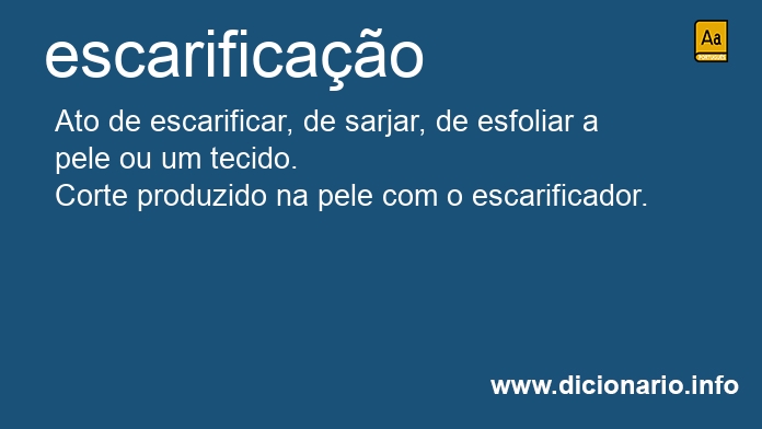 Significado de escarificaes