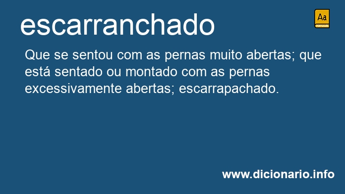 Significado de escarranchada