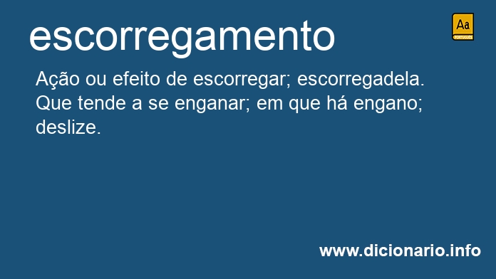 Significado de escorregamento