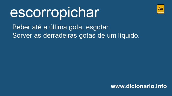 Significado de escorropichou