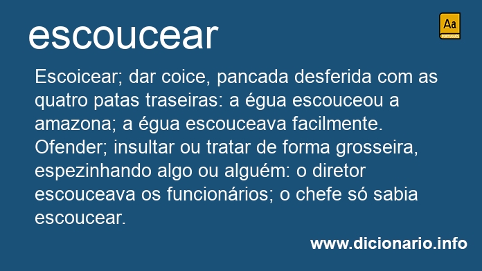 Significado de escoucear