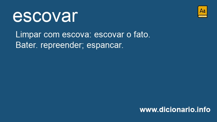 Significado de escovei