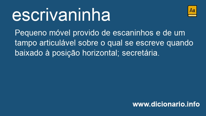 Significado de escrivaninhas