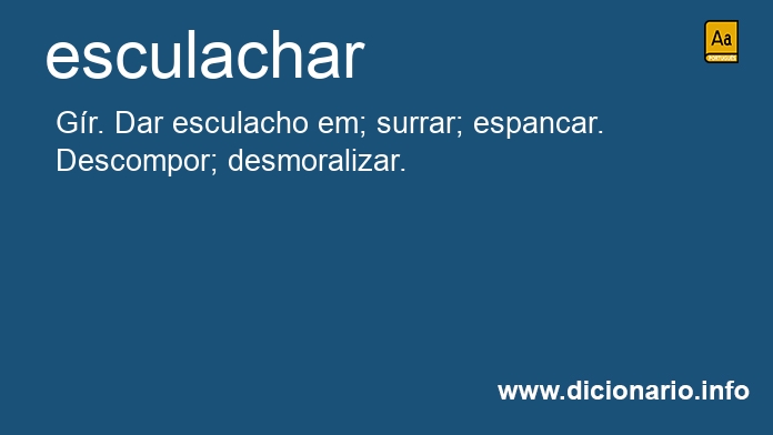 Significado de esculachara