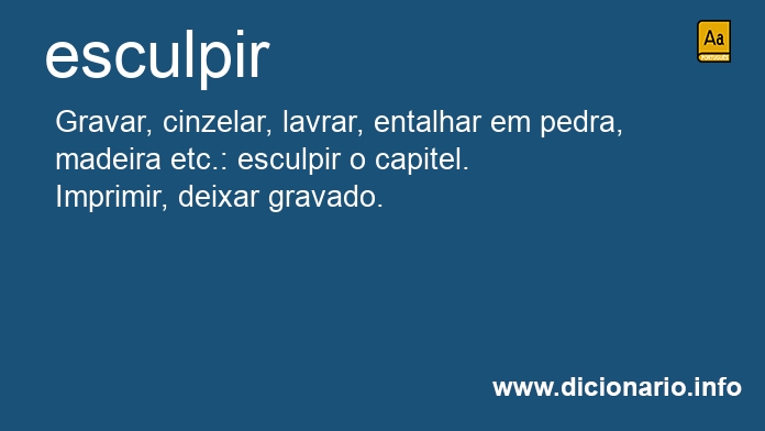 Significado de esculpi