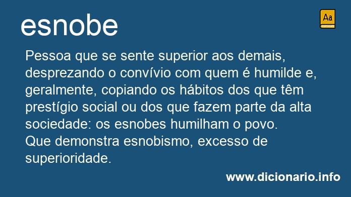 Significado de esnobe