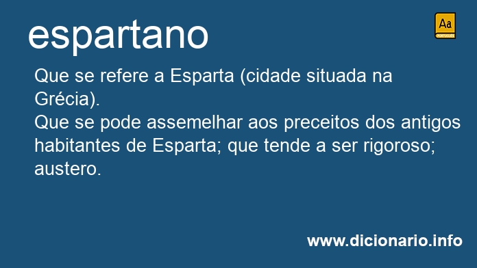 👪 → Qual o significado do nome Espartano?