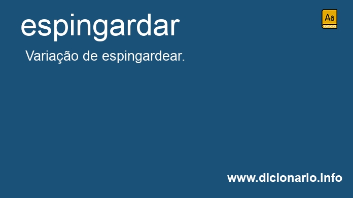 Significado de espingardar