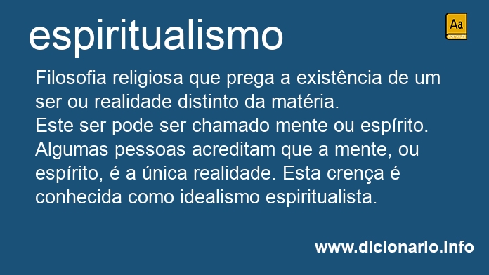 Significado de espiritualismo