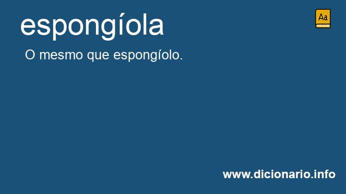 Significado de espongola