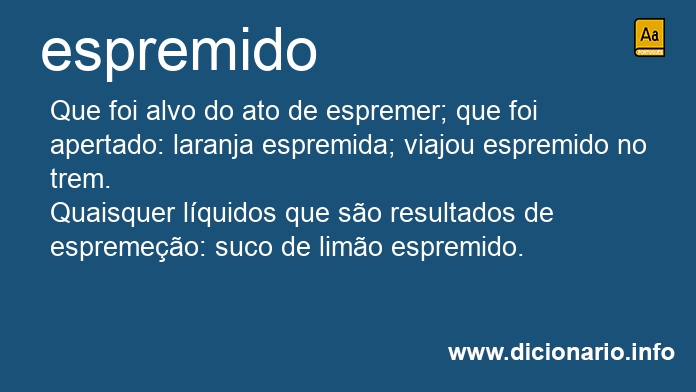 Significado de espremida