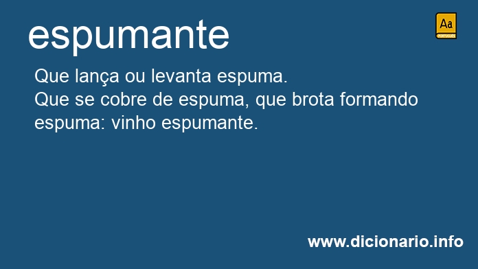 Significado de espumante