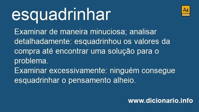 Significado de esquadrinhei