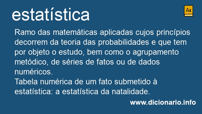 Significado de estatstica