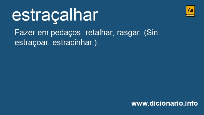 Significado de estraalhais