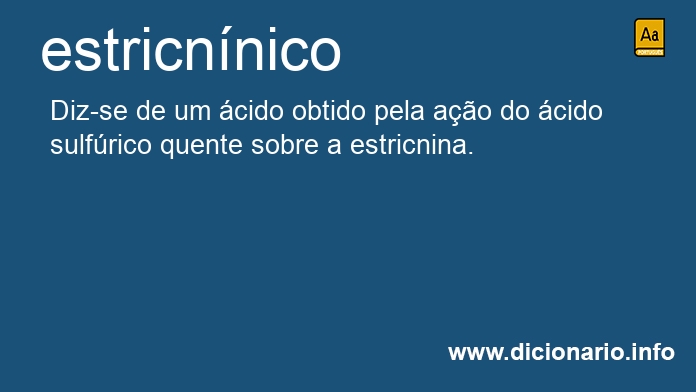 Significado de estricnnico