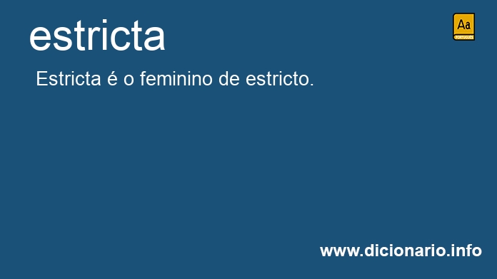 Significado de estricta