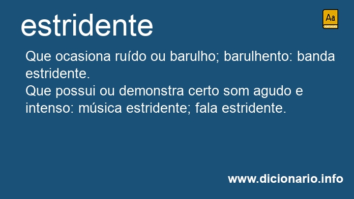 Significado de estridente