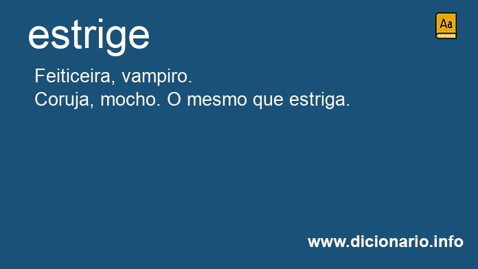 Significado de estriges