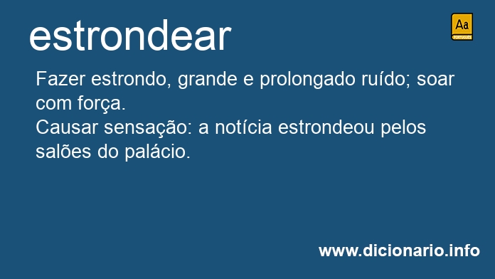 Significado de estrondeai