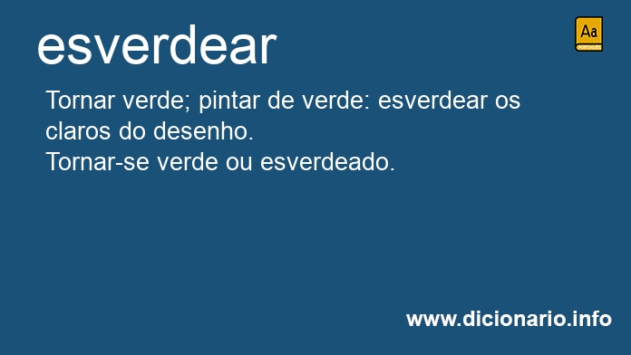 Significado de esverdear