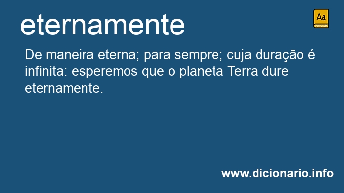 Significado de eternamente