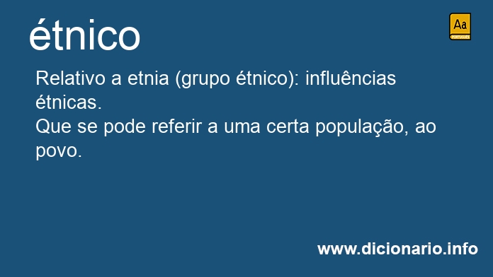 Significado de tnicos